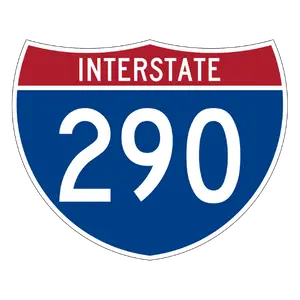 interstate highway 290 sign covering chicagoland area