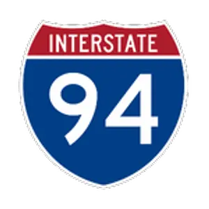 interstate highway 94 sign covering chicagoland area